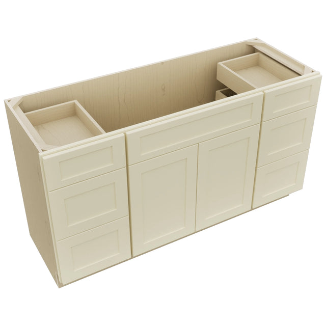 Fabuwood Galaxy Linen VSD60SINGLE Vanity Combo Cabinet, Top View