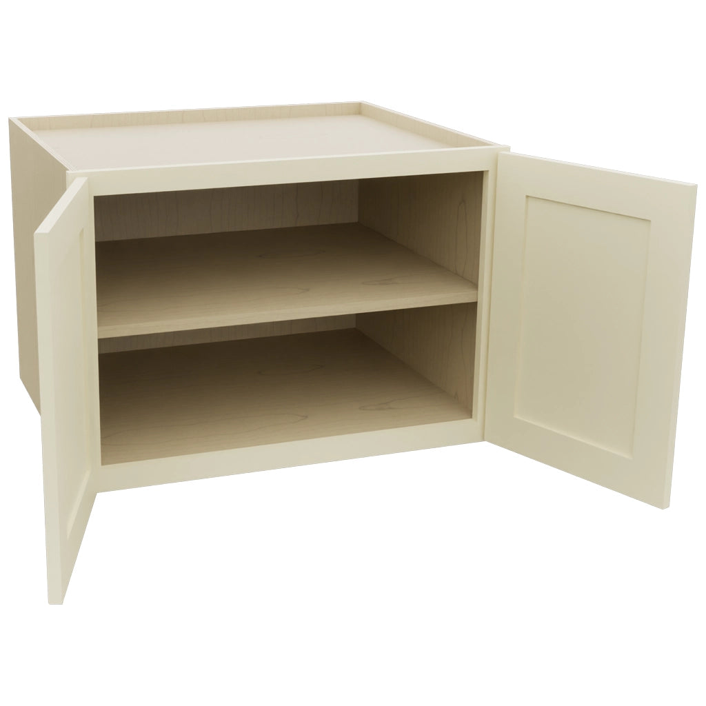 Fabuwood Galaxy Linen W302124 Wall Deep Cabinet, Open View
