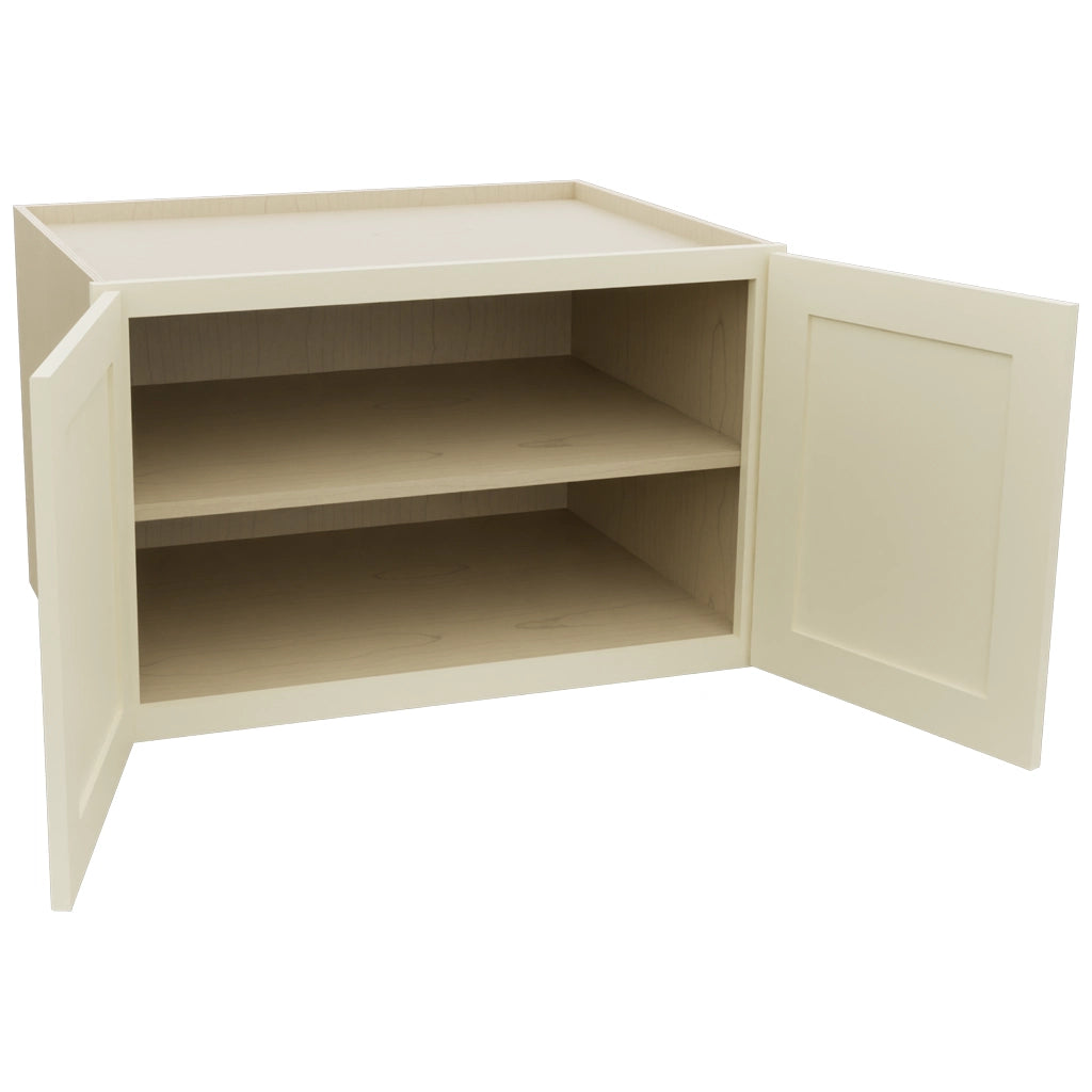 Fabuwood Galaxy Linen W332124 Wall Deep Cabinet, Open View