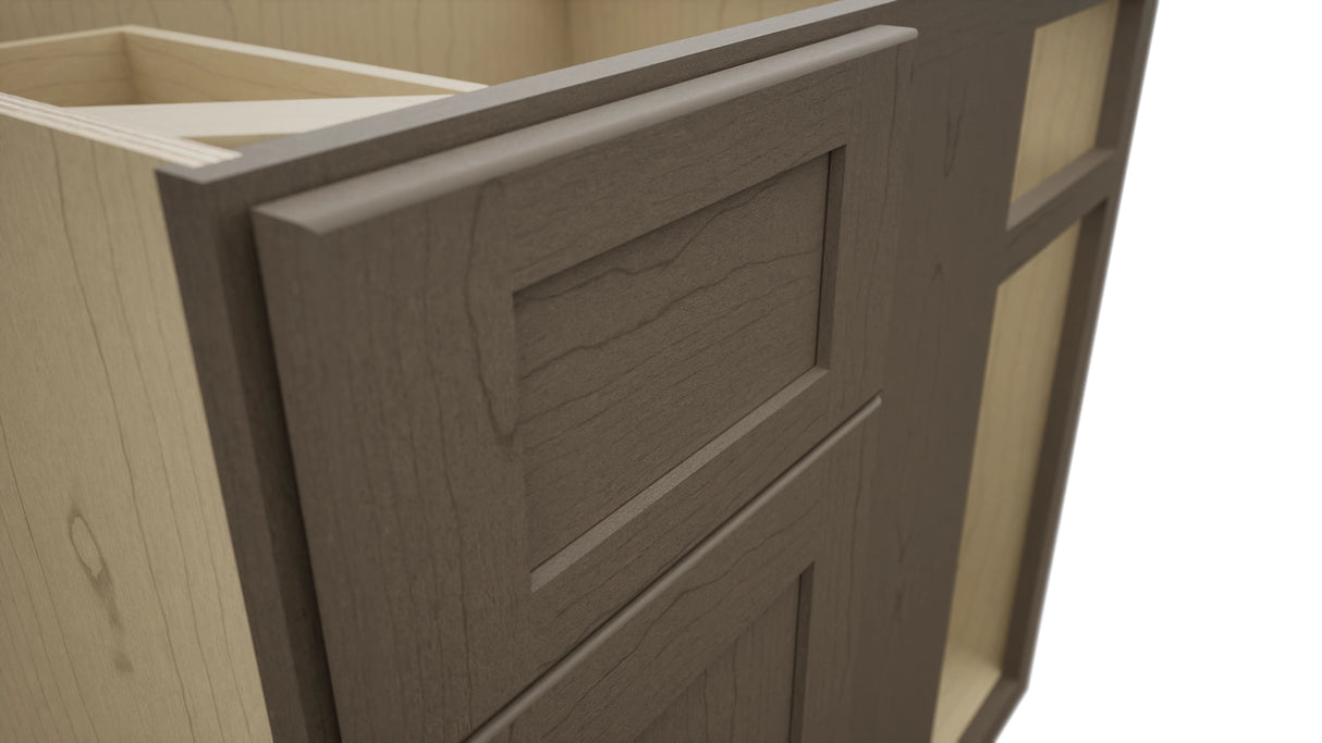 Fabuwood Galaxy Mocha BLB39/42 Base Corner Blind Cabinet, Detail View