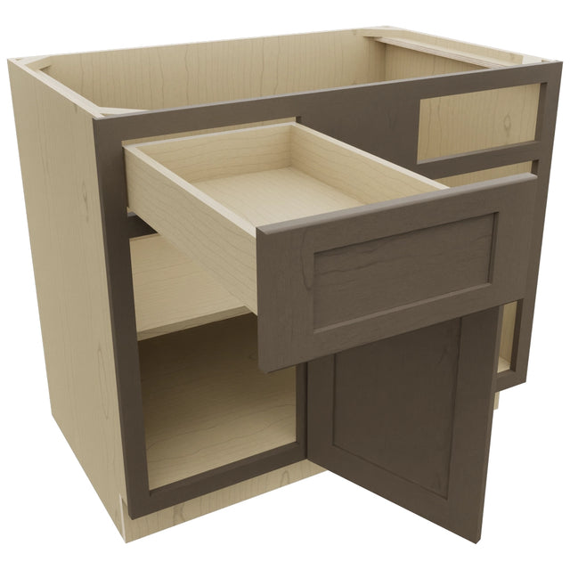 Fabuwood Galaxy Mocha BLB42/45 Base Corner Blind Cabinet, Open View