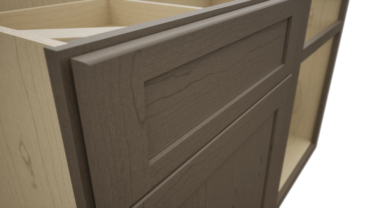 Fabuwood Galaxy Mocha BLB48/51 Base Corner Blind Cabinet, Detail View