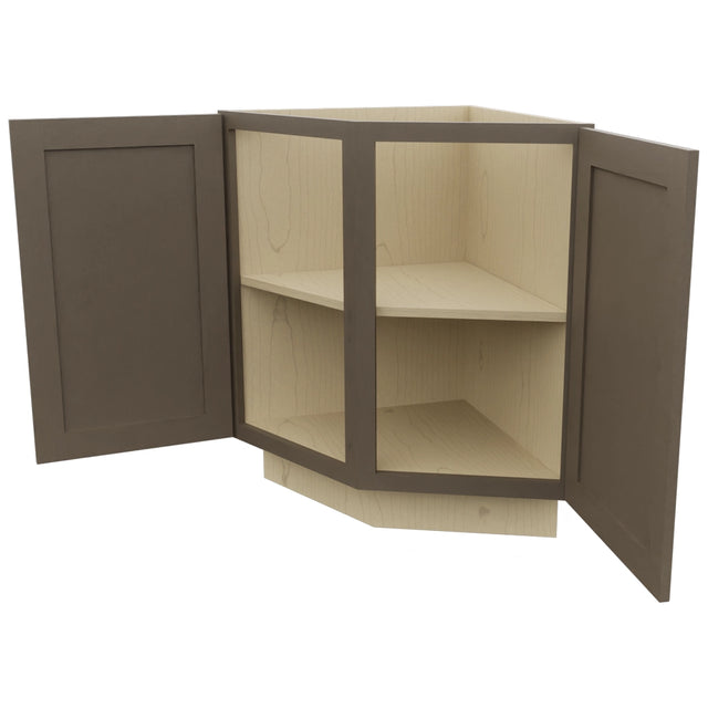 Fabuwood Galaxy Mocha BRA24 Base Return Angle Cabinet, Open View