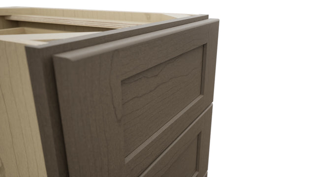 Fabuwood Galaxy Mocha DB15-4 Base 4 Drawers Cabinet, Detail View