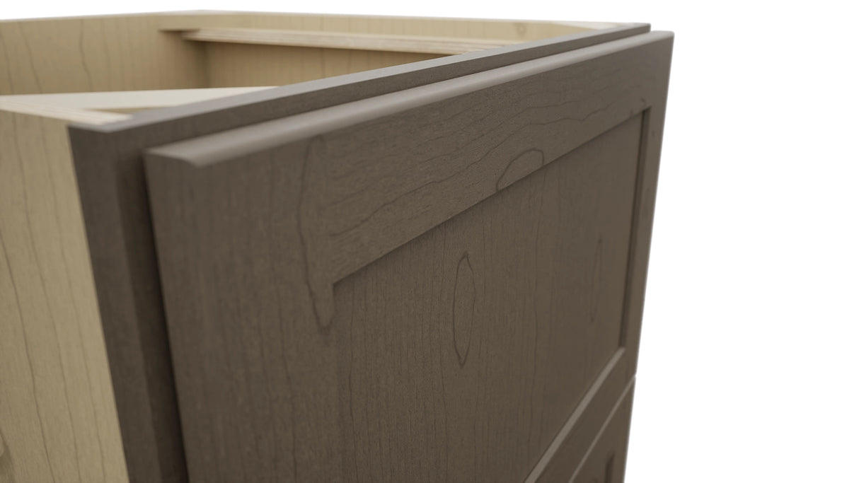Fabuwood Galaxy Mocha DB24-2 Base 2 Drawers Cabinet, Detail View