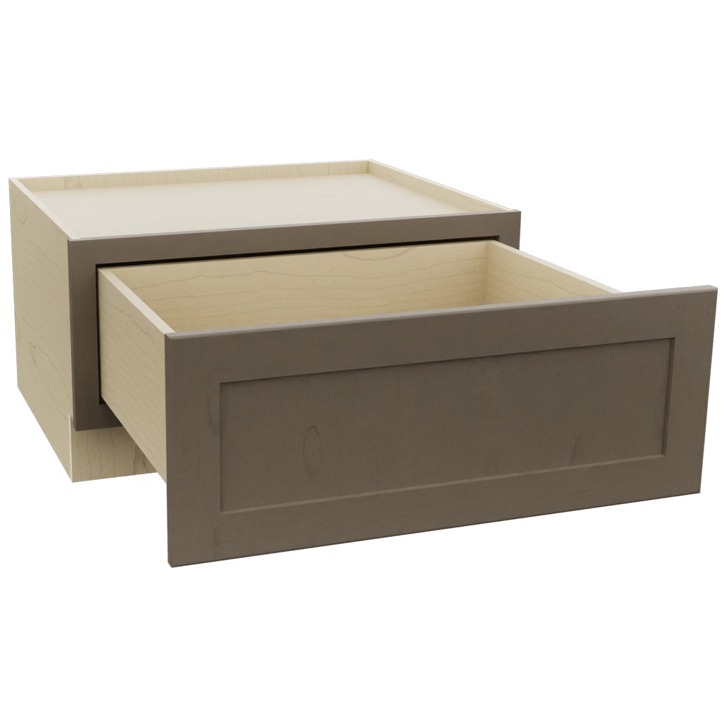 Fabuwood Galaxy Mocha DBS30 Base Bench Seat Cabinet, Open View