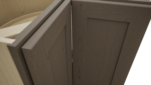Fabuwood Galaxy Mocha LSB36 Base Corner Lazy Susan Cabinet, Detail View