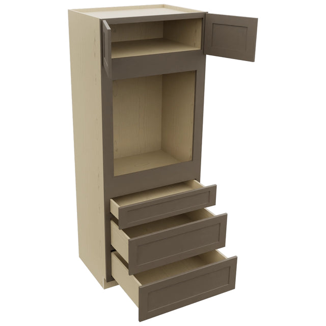 Fabuwood Galaxy Mocha OC3384S Tall Oven Cabinet Single, Open View