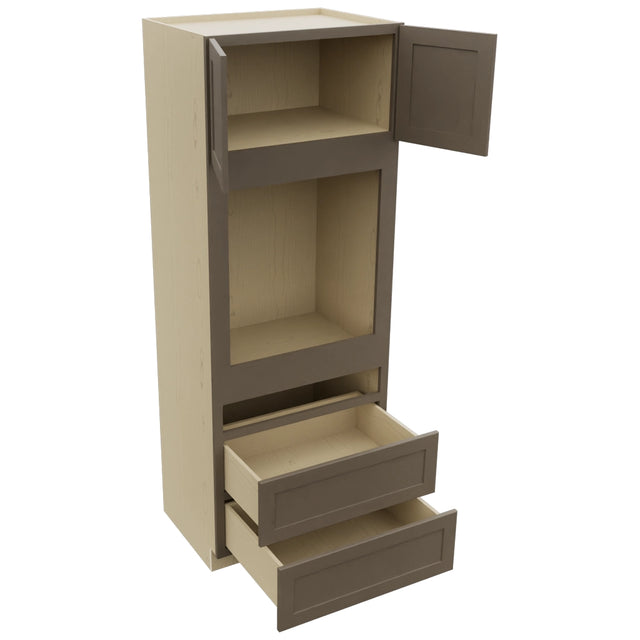 Fabuwood Galaxy Mocha OC3390C Tall Oven Cabinet Combo, Open View