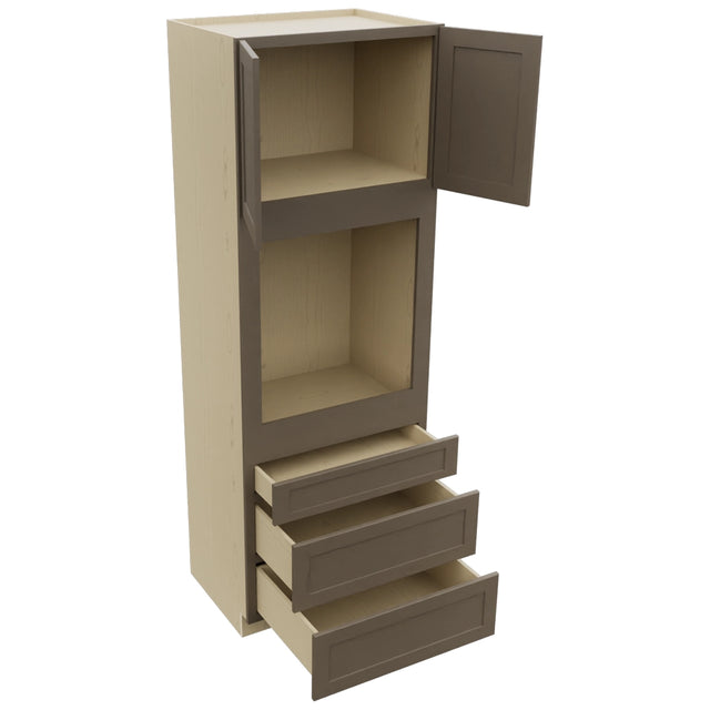 Fabuwood Galaxy Mocha OC3396S Tall Oven Cabinet Single, Open View
