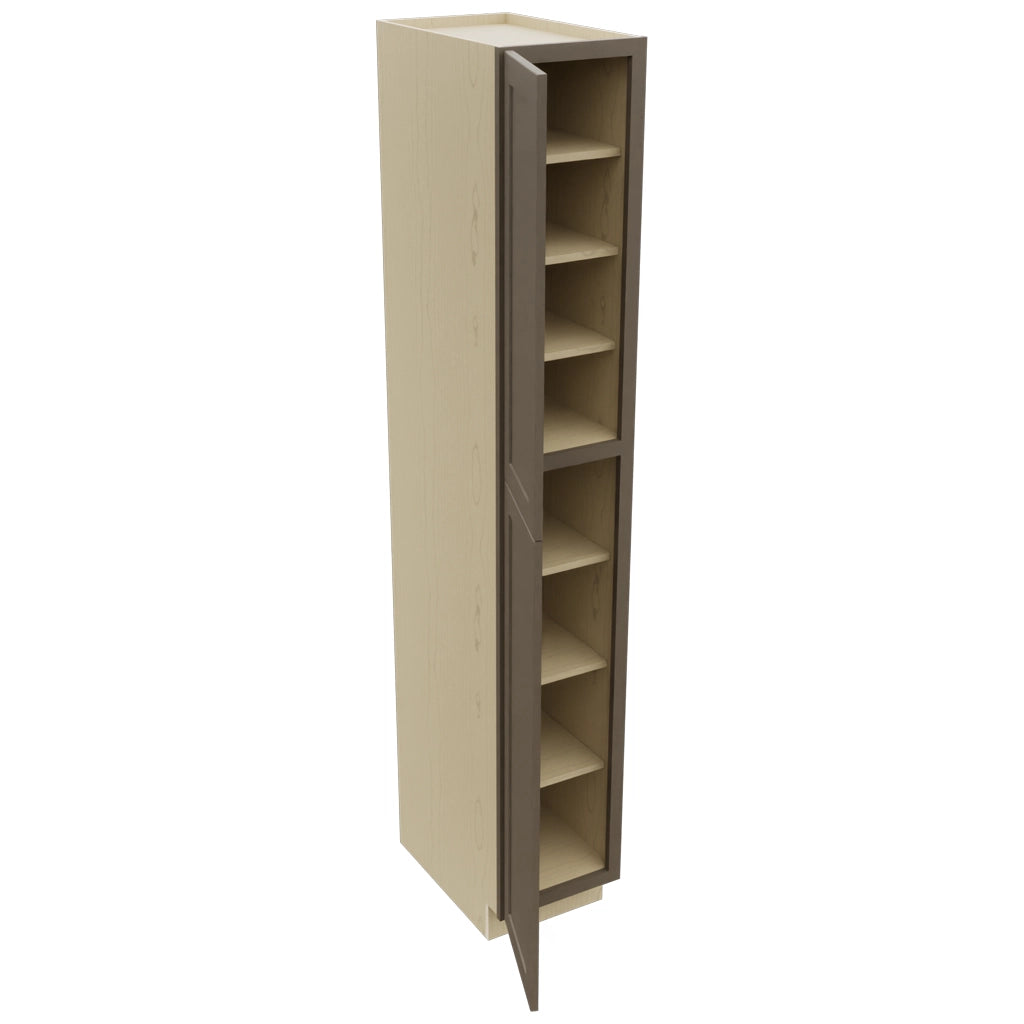 Fabuwood Galaxy Mocha TP152493 Tall Pantry Cabinet, Open View