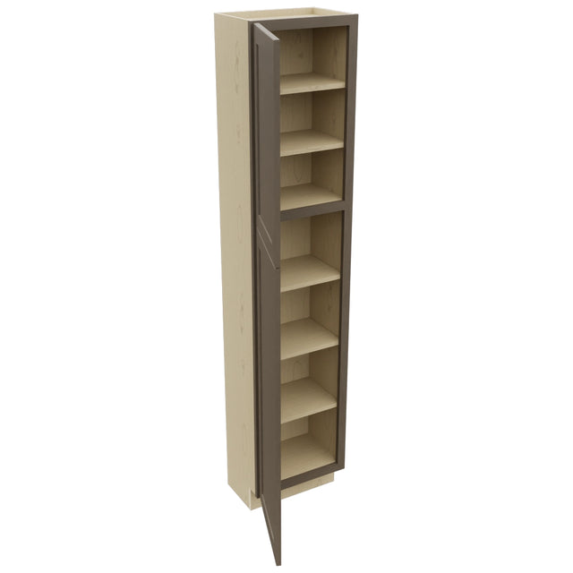 Fabuwood Galaxy Mocha TP181284 Tall Pantry Cabinet, Open View