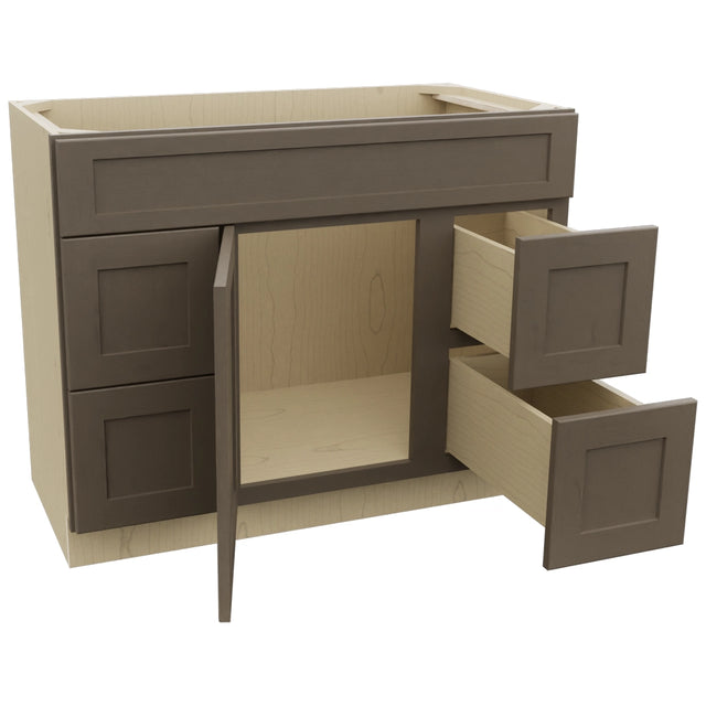 Fabuwood Galaxy Mocha VSD30DL Vanity Combo Cabinet, Open View