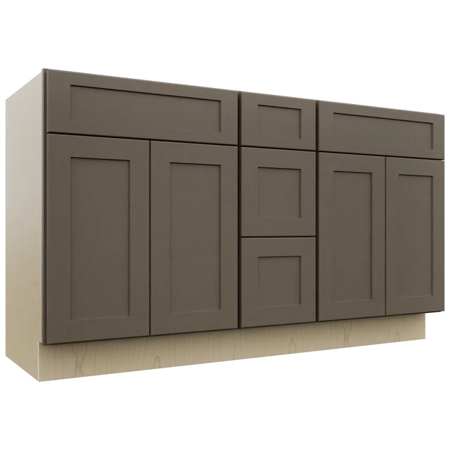 Fabuwood Galaxy Mocha VSD60DOUBLE Vanity Combo Cabinet, Front View