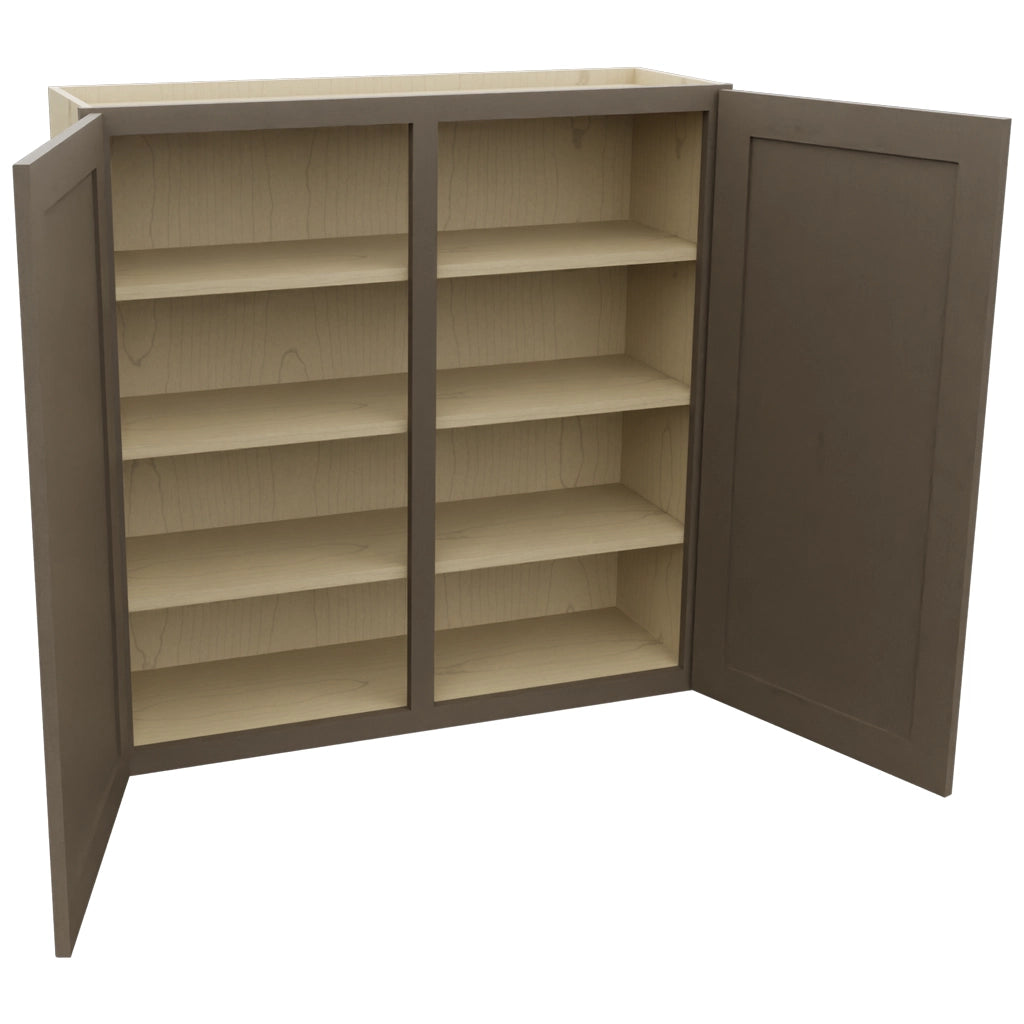 Fabuwood Galaxy Mocha W3939 Wall Standard Cabinet, Open View