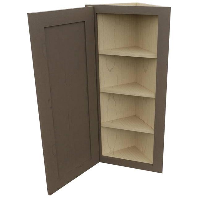 Fabuwood Galaxy Mocha WAE1236 Wall Angle End Cabinet, Open View