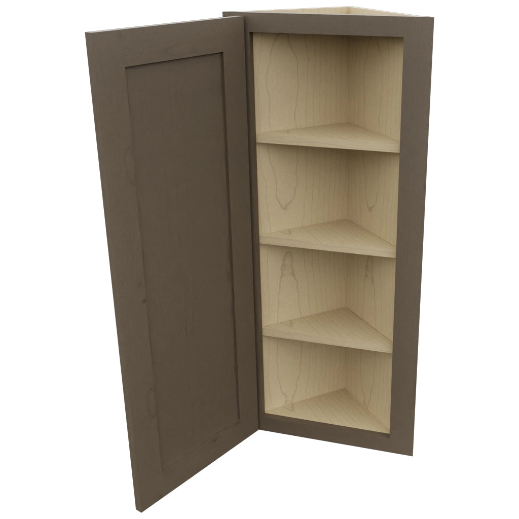 Fabuwood Galaxy Mocha WAE1239 Wall Angle End Cabinet, Open View