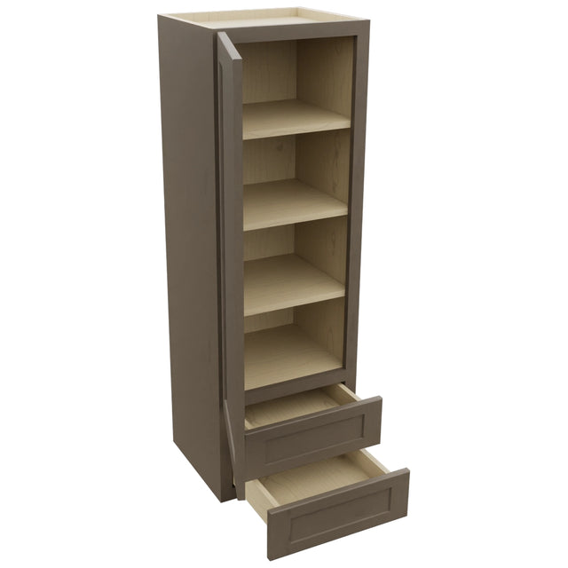 Fabuwood Galaxy Mocha WD1854 Wall Drawer Cabinet, Open View