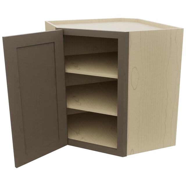 Fabuwood Galaxy Mocha WDC2730 Wall Corner Diagonal Cabinet, Open View
