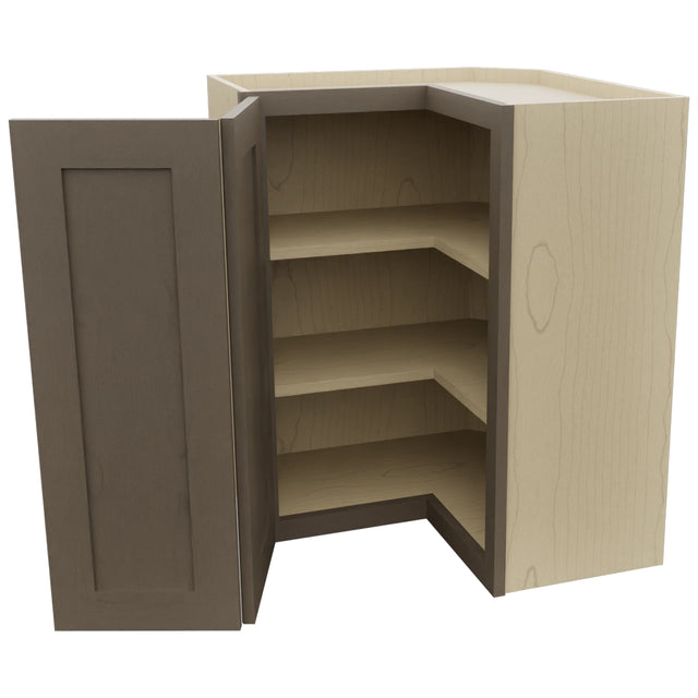 Fabuwood Galaxy Mocha WPC2430 Wall Corner Pie Cabinet, Open View
