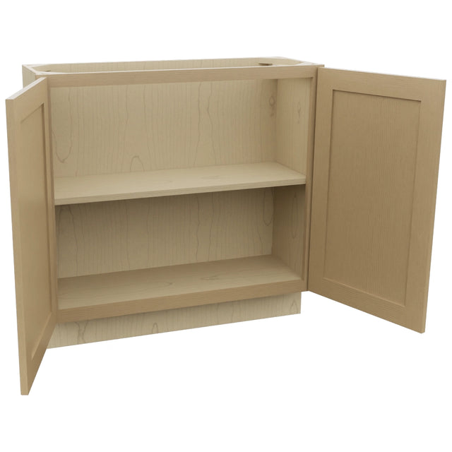 Fabuwood Galaxy Natural Oak B36FD-12D Base Full Door Cabinet, Open View