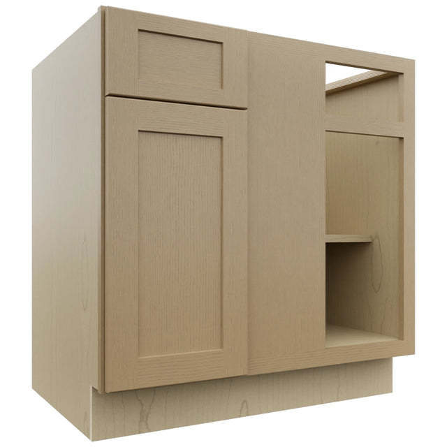 Fabuwood Galaxy Natural Oak BLB39/42 Base Corner Blind Cabinet, Front View