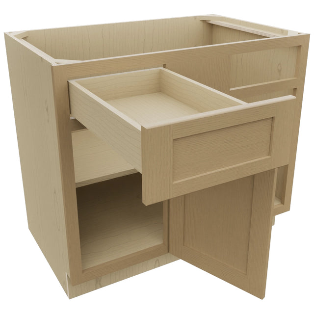 Fabuwood Galaxy Natural Oak BLB42/45 Base Corner Blind Cabinet, Open View