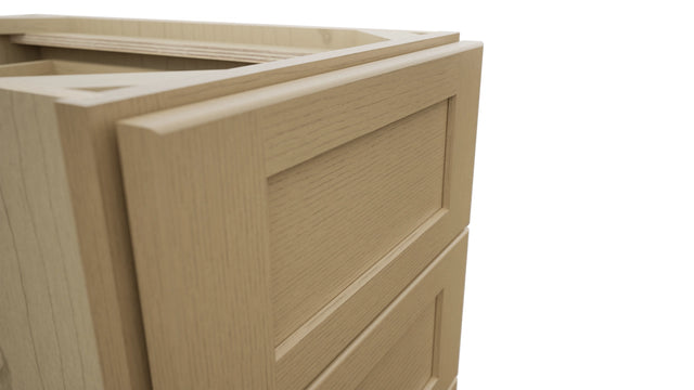 Fabuwood Galaxy Natural Oak DB15-4 Base 4 Drawers Cabinet, Detail View