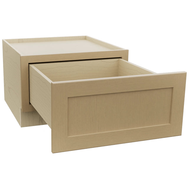 Fabuwood Galaxy Natural Oak DBS24 Base Bench Seat Cabinet, Open View