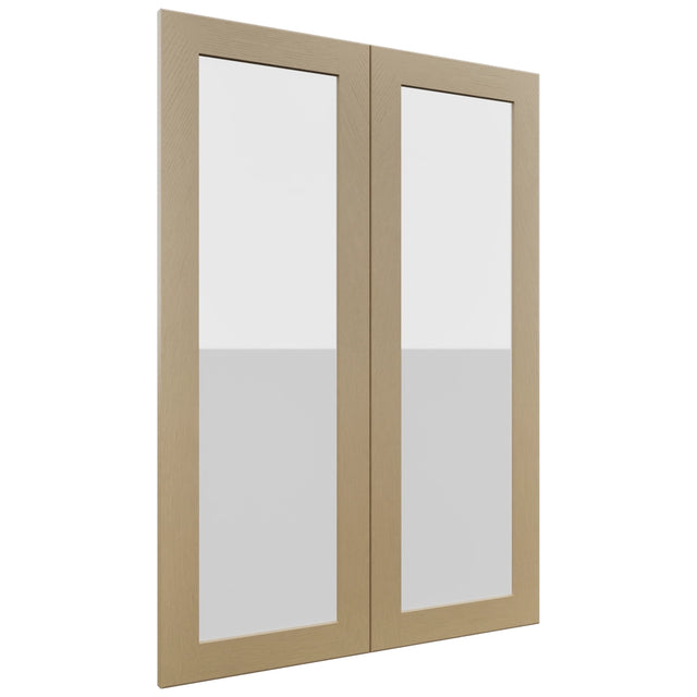 Fabuwood Galaxy Natural Oak DS GDW3042 Wall Glass Door, Front View
