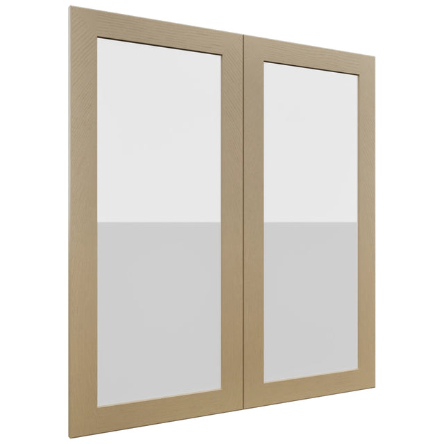 Fabuwood Galaxy Natural Oak DS GDW3639 Wall Glass Door, Front View