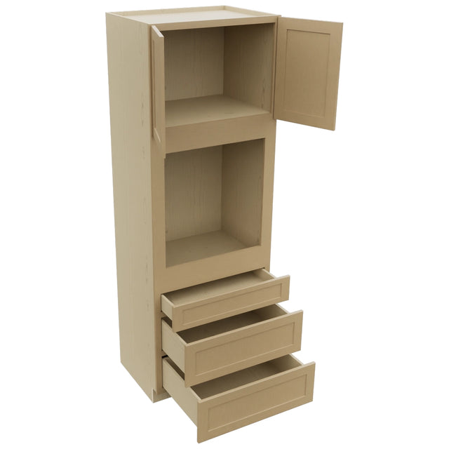Fabuwood Galaxy Natural Oak OC3396S Tall Oven Cabinet Single, Open View