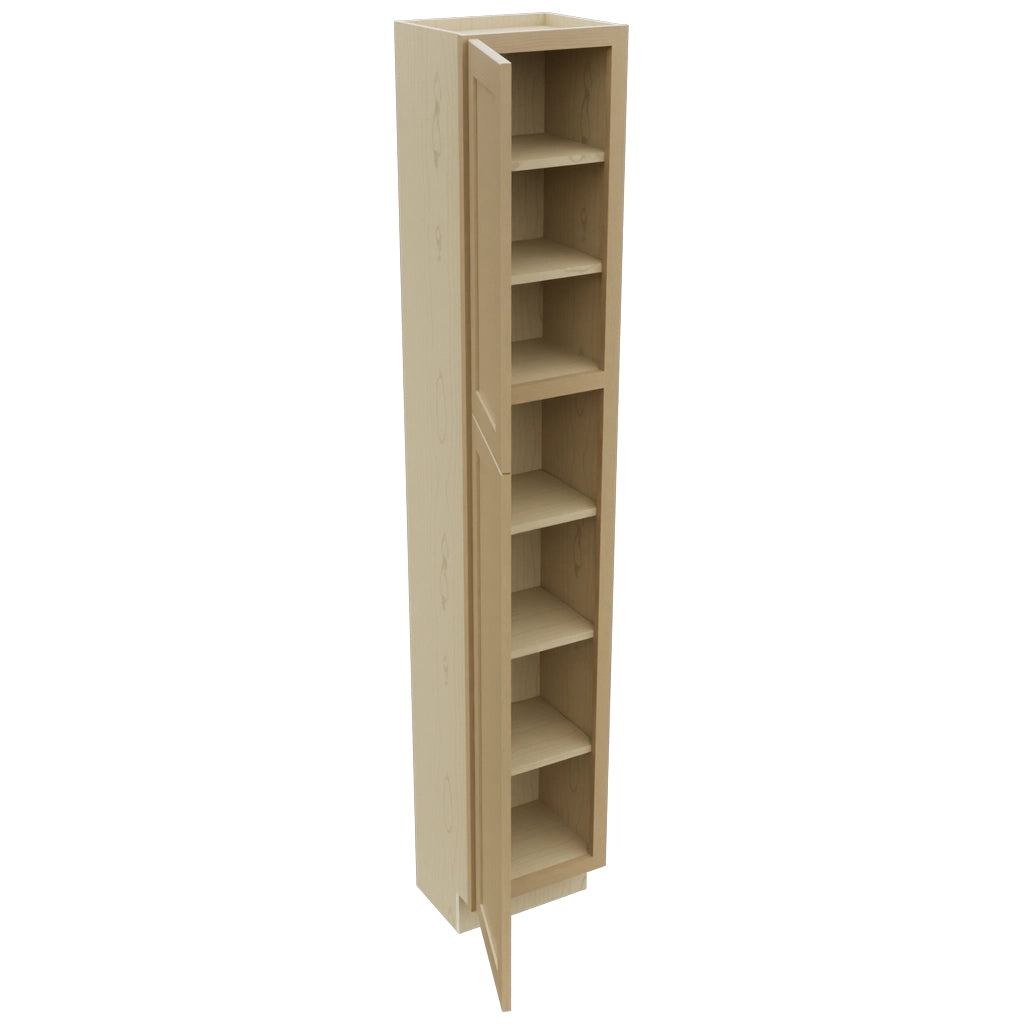 Fabuwood Galaxy Natural Oak TP151284 Tall Pantry Cabinet, Open View