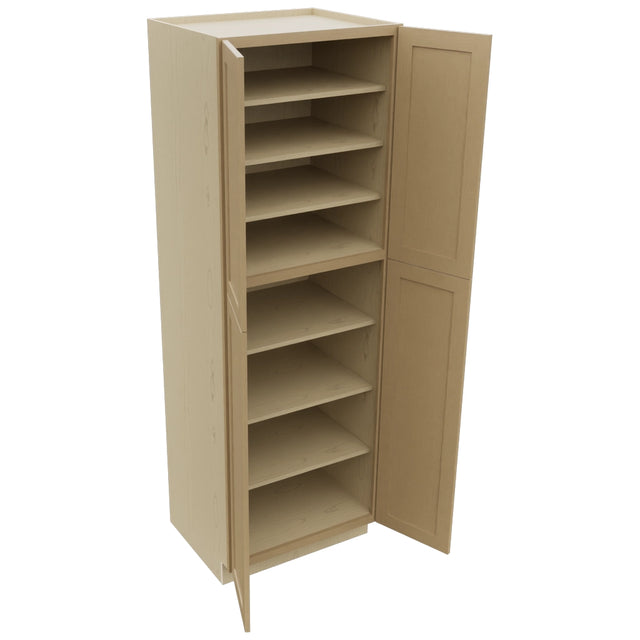 Fabuwood Galaxy Natural Oak TP361290 Tall Pantry Cabinet, Open View