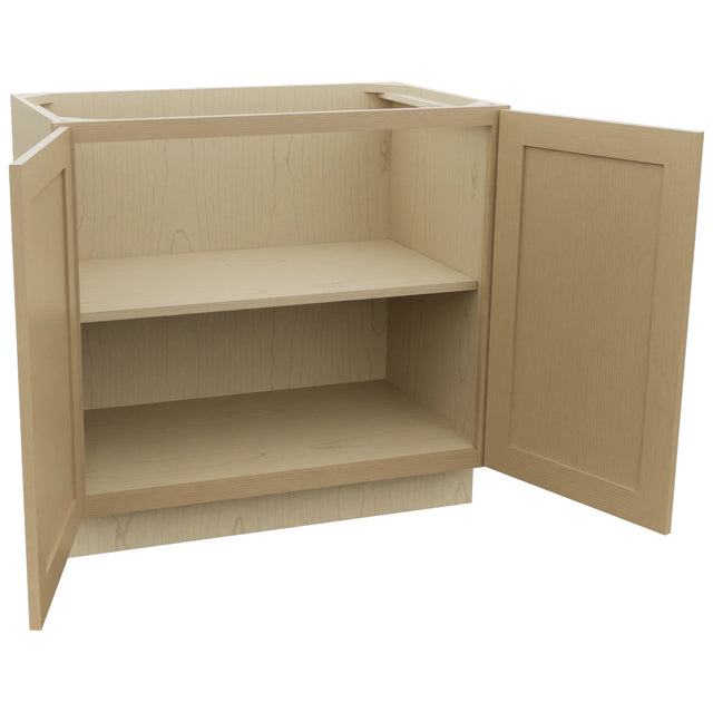 Fabuwood Galaxy Natural Oak VB36FD Vanity Base Full Height Cabinet, Open View
