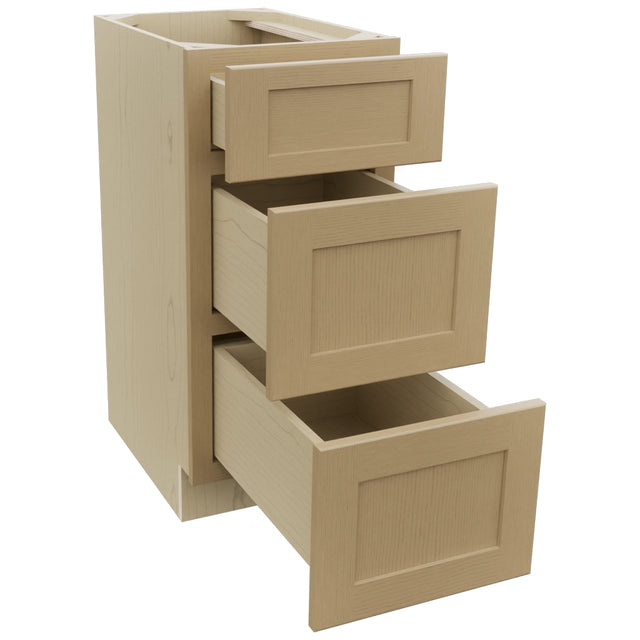 Fabuwood Galaxy Natural Oak VDB15-34 Vanity Drawer Cabinet, Open View