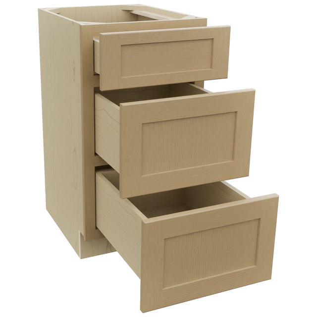 Fabuwood Galaxy Natural Oak VDB18-34 Vanity Drawer Cabinet, Open View