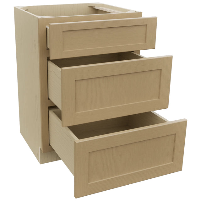 Fabuwood Galaxy Natural Oak VDB24-34 Vanity Drawer Cabinet, Open View