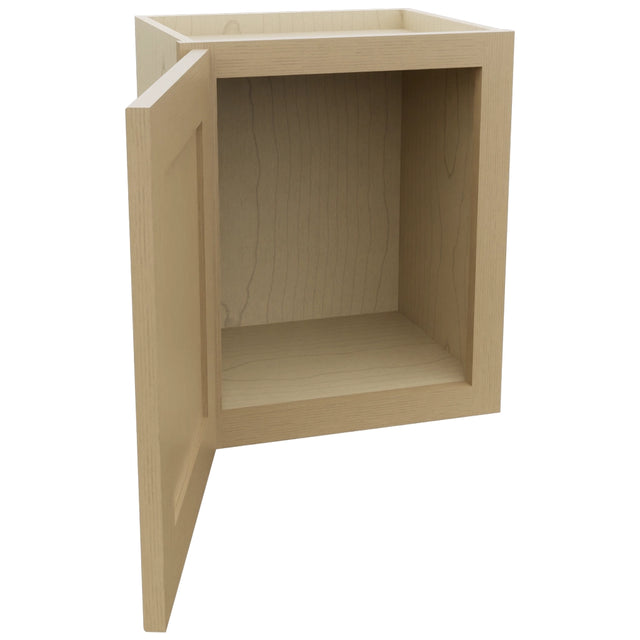 Fabuwood Galaxy Natural Oak W1518 Wall Standard Cabinet, Open View