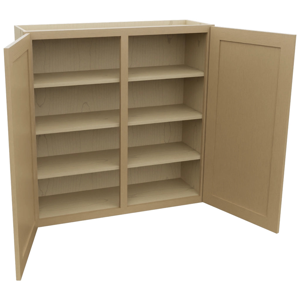 Fabuwood Galaxy Natural Oak W3939 Wall Standard Cabinet, Open View