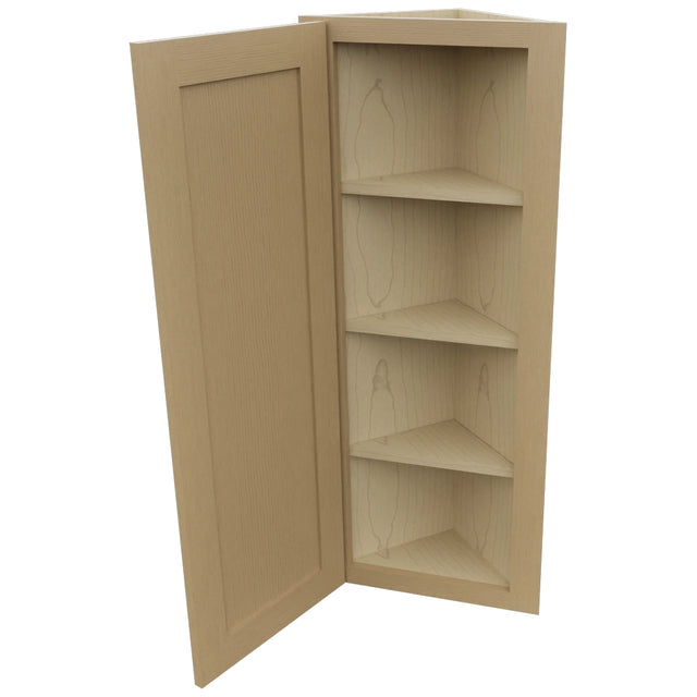 Fabuwood Galaxy Natural Oak WAE1242 Wall Angle End Cabinet, Open View