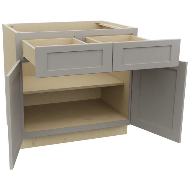 Fabuwood Galaxy Nickel B36 Base Standard Cabinet, Open View