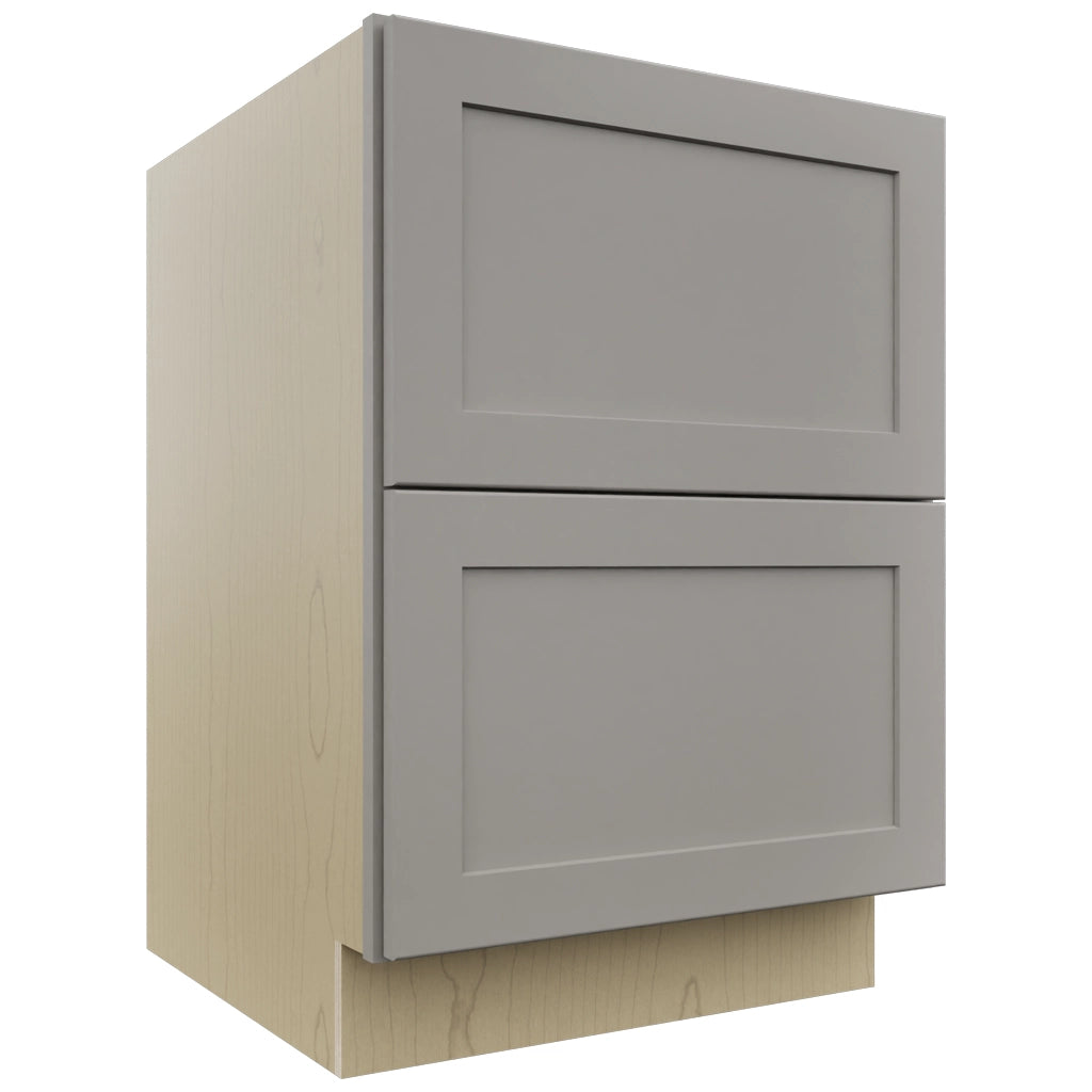 Fabuwood Galaxy Nickel DB24-2 Base 2 Drawers Cabinet, Front View