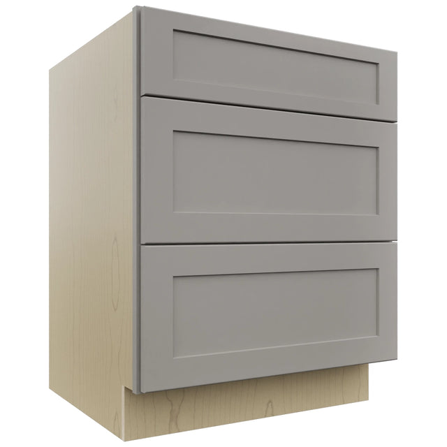Fabuwood Galaxy Nickel DB27 Base 3 Drawers Cabinet, Front View