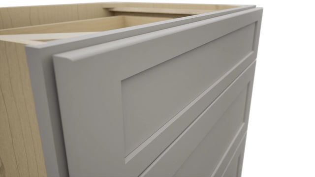 Fabuwood Galaxy Nickel DB33 Base 3 Drawers Cabinet, Detail View