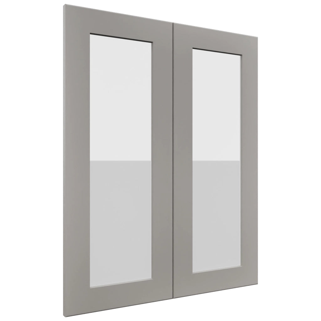 Fabuwood Galaxy Nickel DS GDW2430 Wall Glass Door, Front View