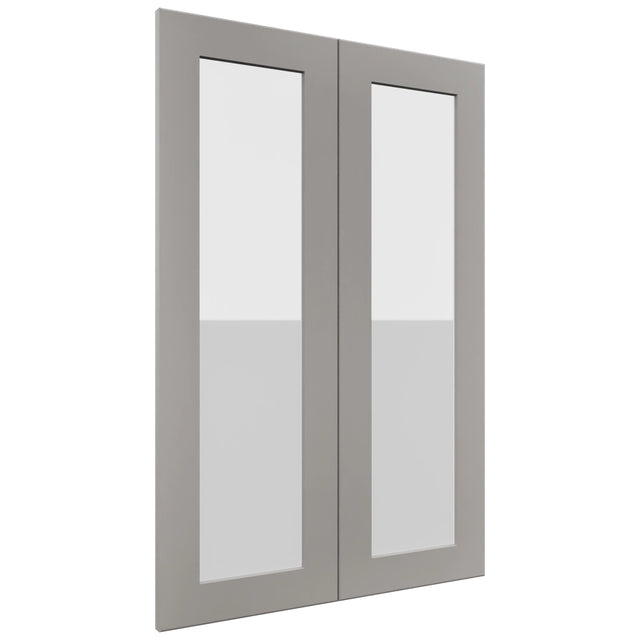Fabuwood Galaxy Nickel DS GDW2436 Wall Glass Door, Front View