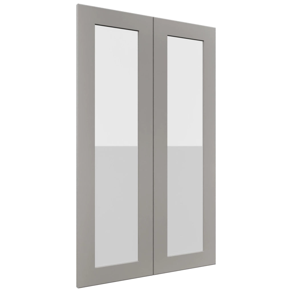 Fabuwood Galaxy Nickel DS GDW2439 Wall Glass Door, Front View