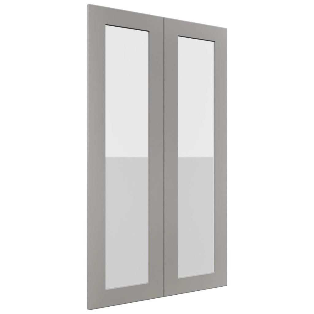 Fabuwood Galaxy Nickel DS GDW2442 Wall Glass Door, Front View
