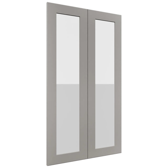 Fabuwood Galaxy Nickel DS GDW2442 Wall Glass Door, Front View